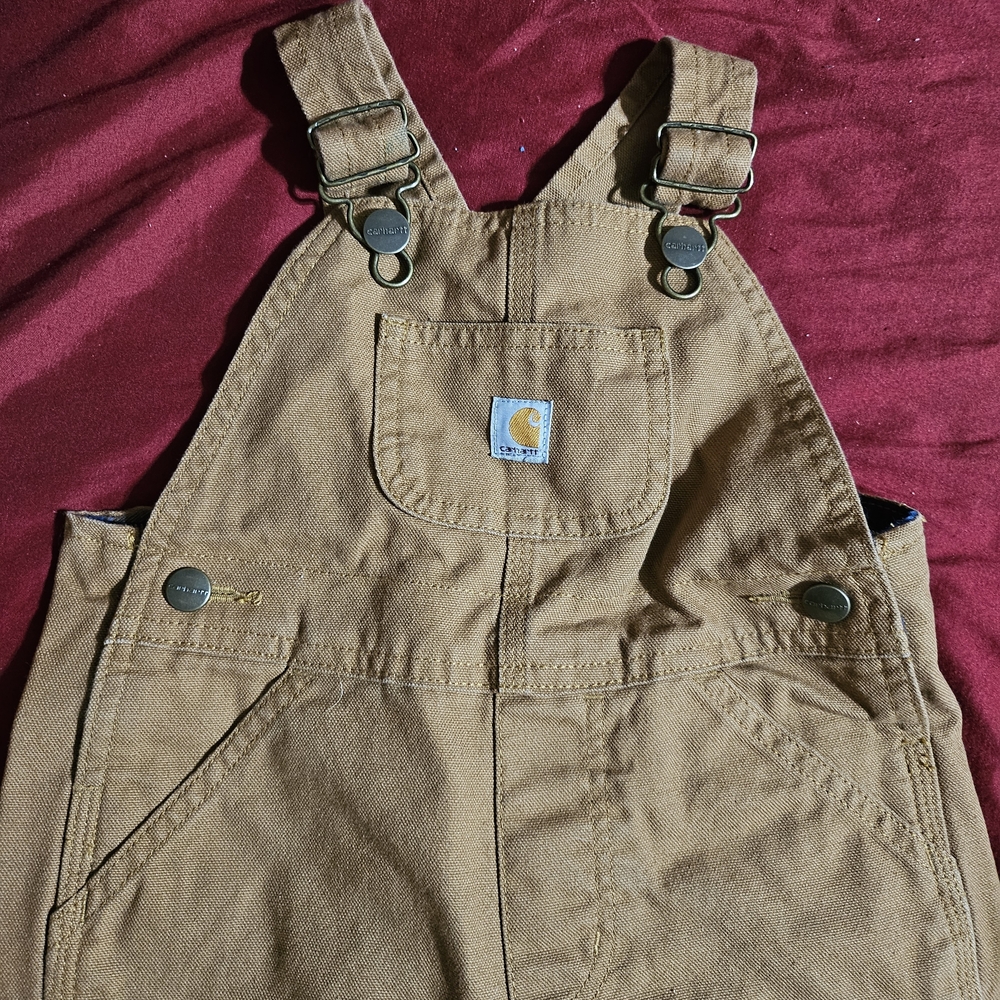Carhartt Tan Overalls with Front Pocket